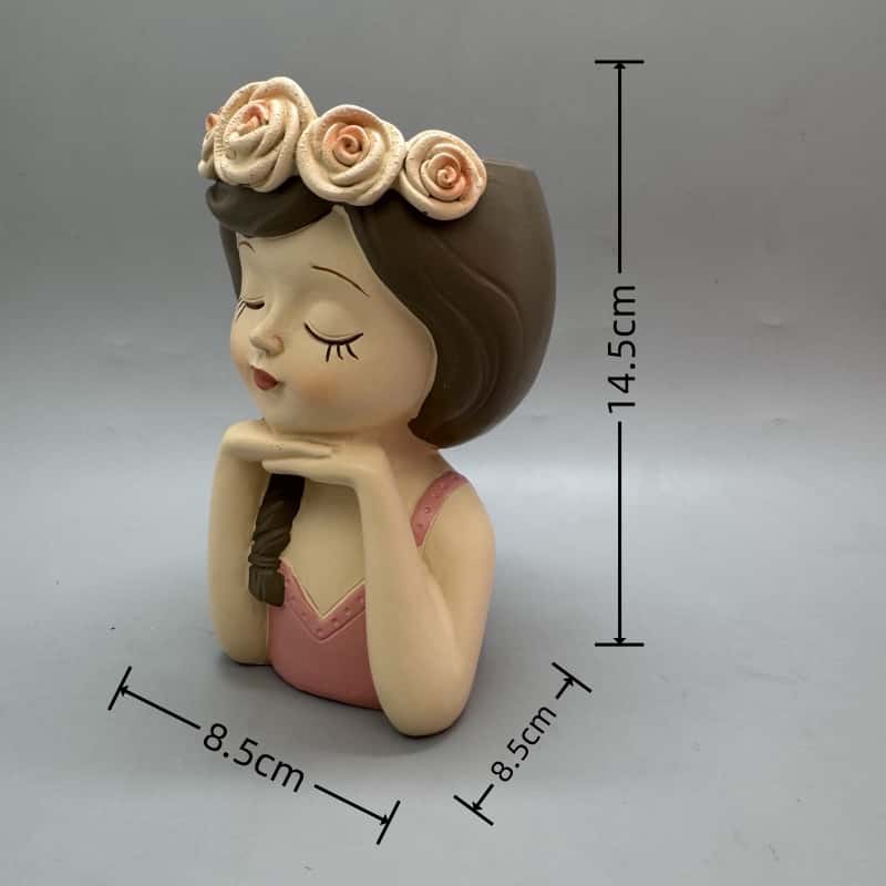 Cute Girl Flower Pot Silicone  - Potsticker Mold recension och pris